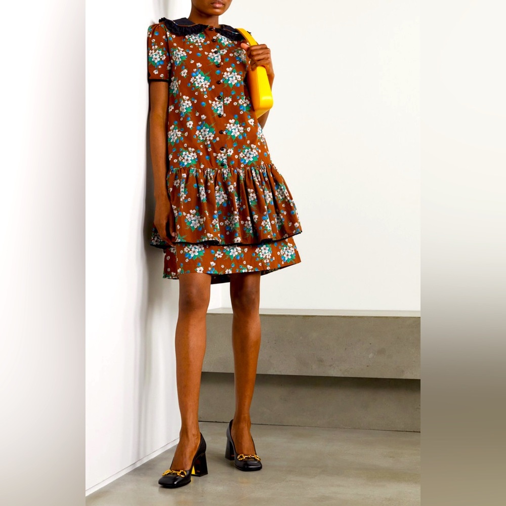 Batsheva Clarice Dress in Brown Lily 16